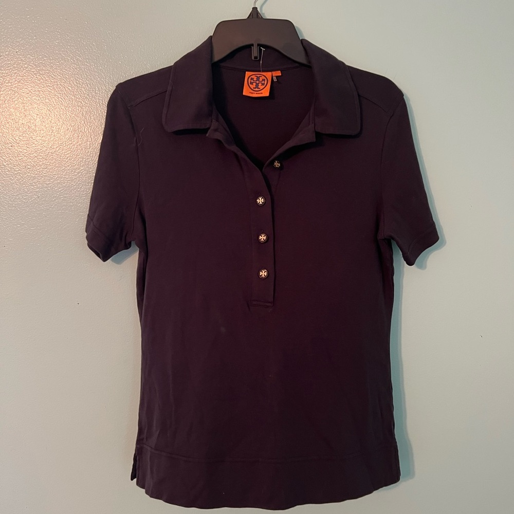 Tory Burch sz L Navy Polo Top